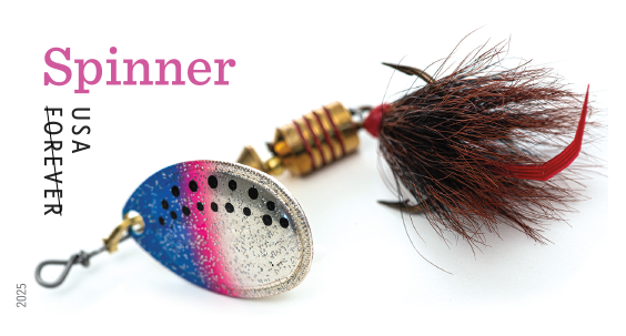 2025 Freshwater Fishing Lures Stamps 100 pcs - Forever Stamps