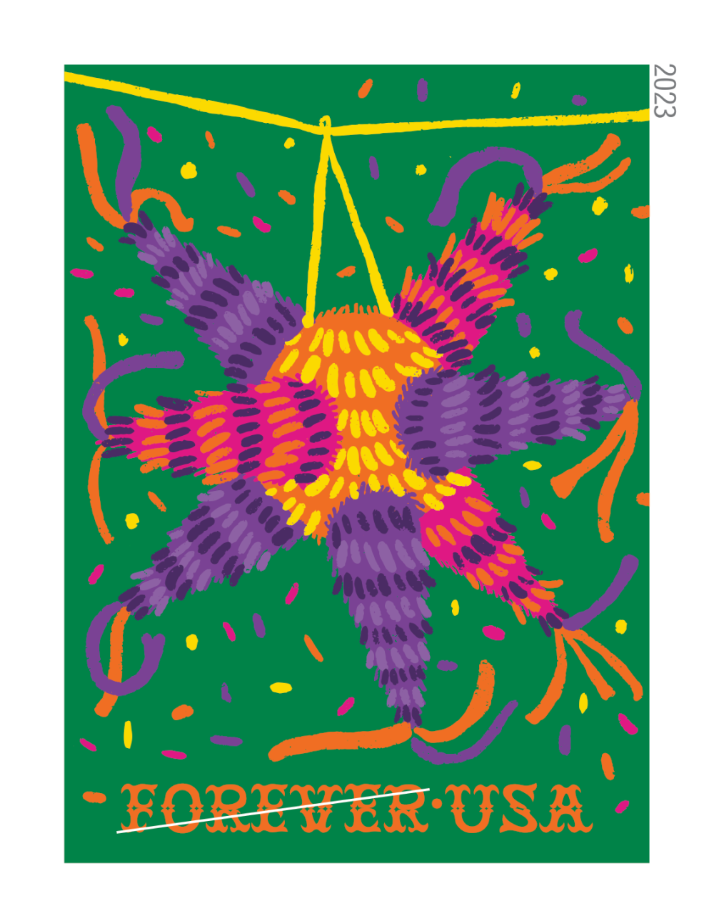 2023 Piñatas! Stamps 100 PCS - Forever Stamps
