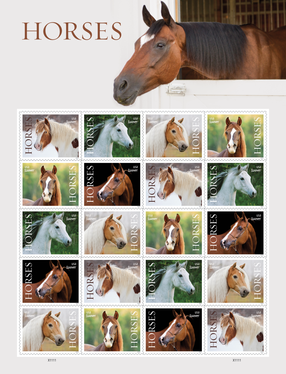 2024 Horses Stamps - Forever Stamps