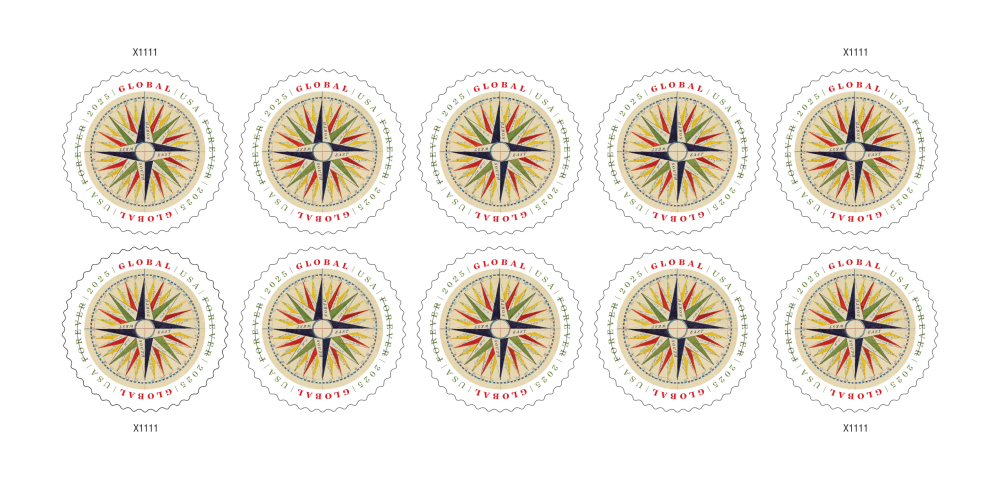 2025 1794 Compass Rose - Forever Stamps