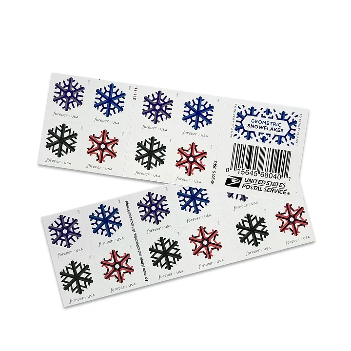 2015 Geometric Snowflake stamps - Forever Stamps