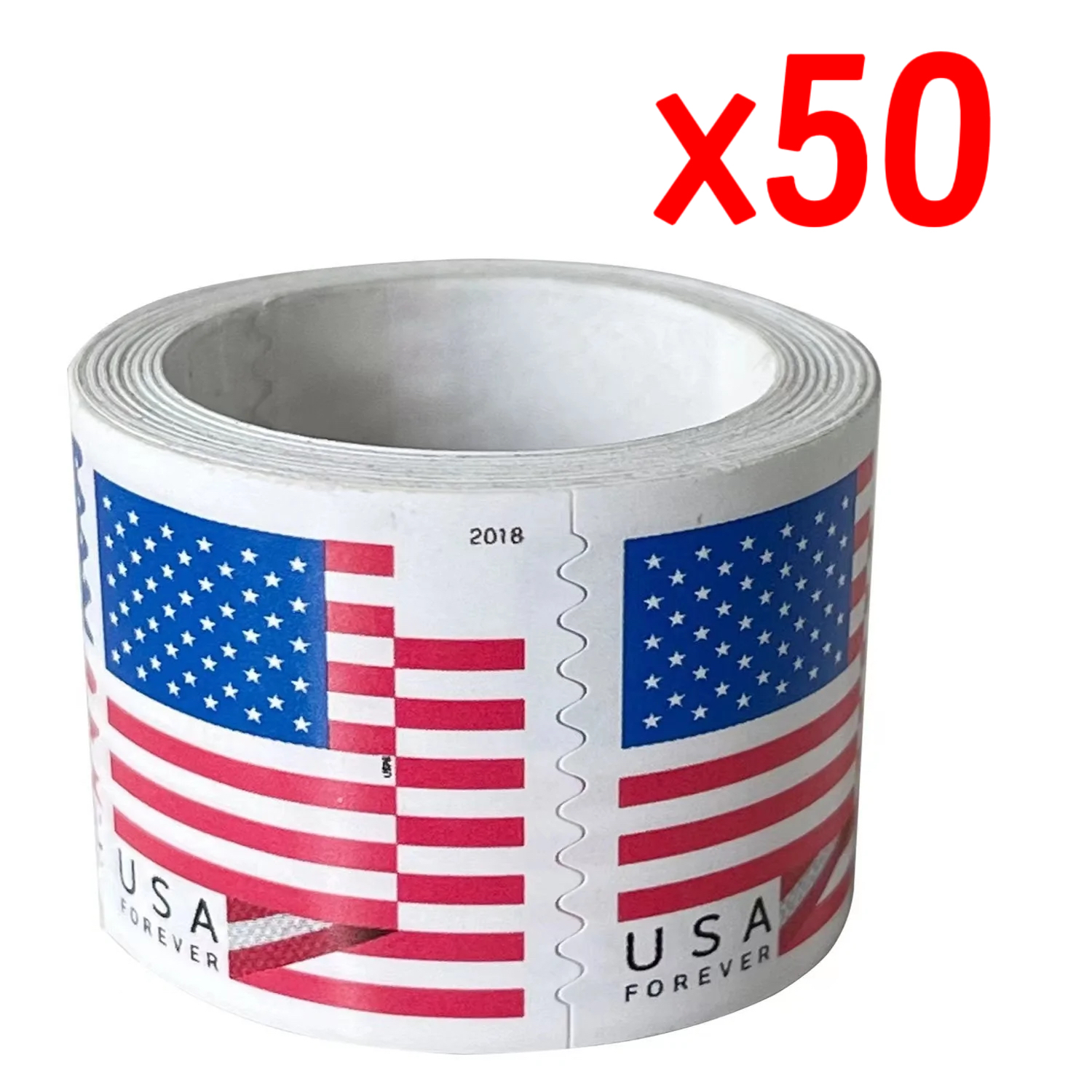 2018 U.S. Flag Forever Stamps 50 Rolls - Forever Stamps