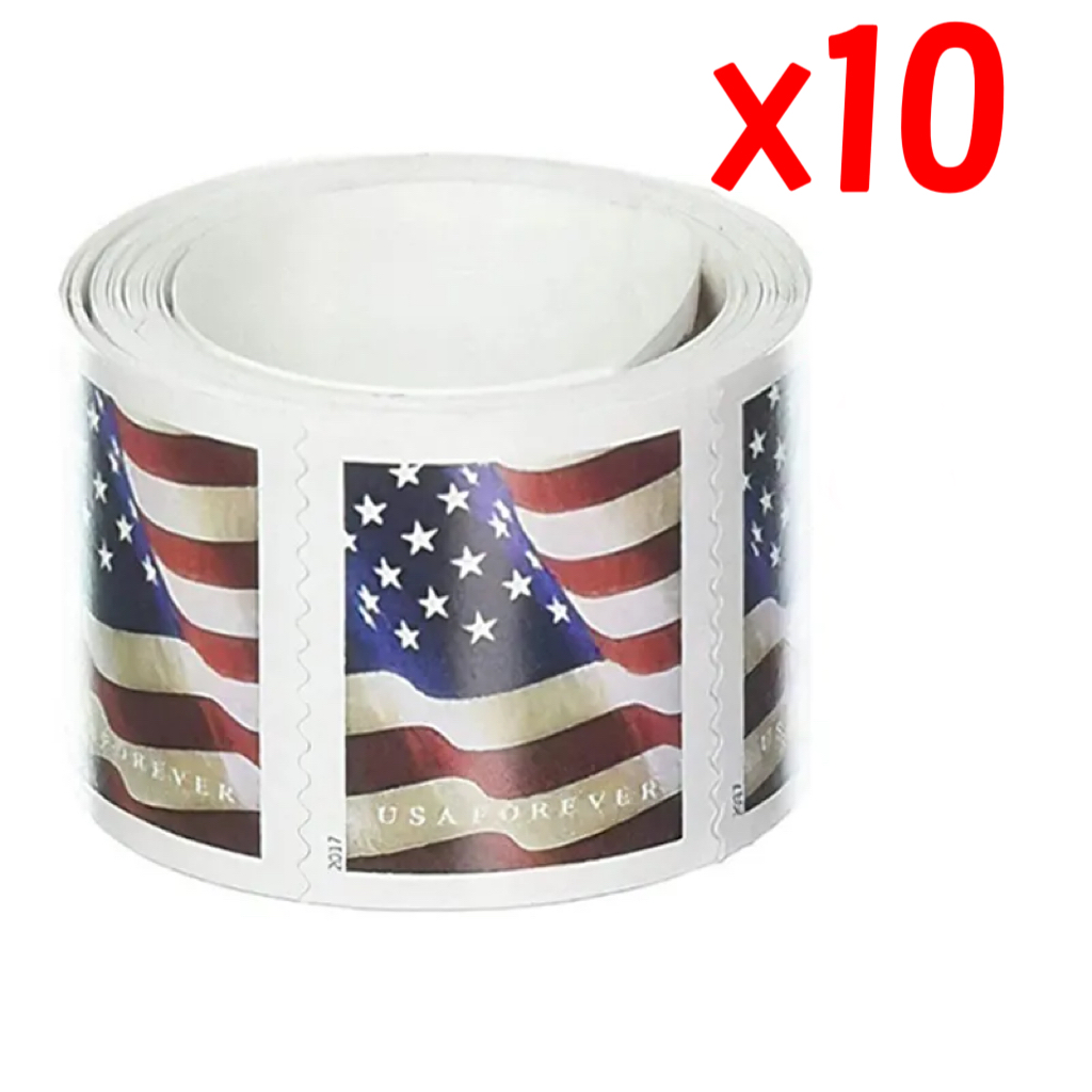 2017 Flag 10 Rolls - Forever Stamps