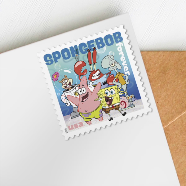 2025 SpongeBob Squarepants Stamps 80 pcs - Forever Stamps