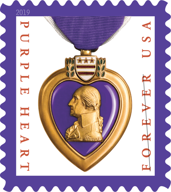 2019 Purple Hear Medal Stamps - Forever Stamps