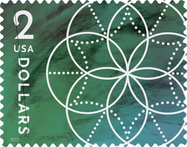 2022 $2 Floral Geometry Stamps - Forever Stamps