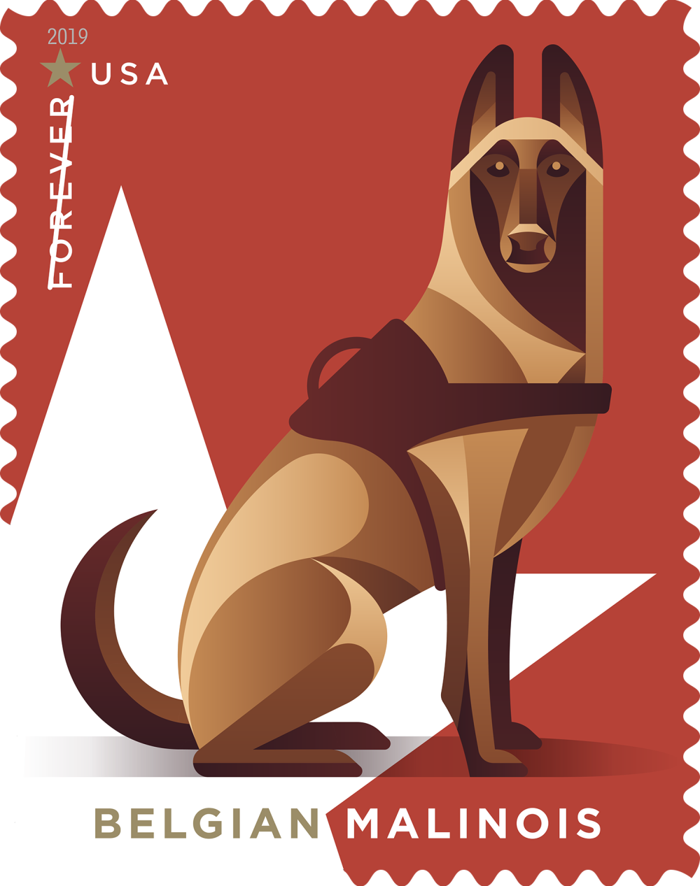 2019 Military Working Dogs Stamps 100 PCS - Forever Stamps